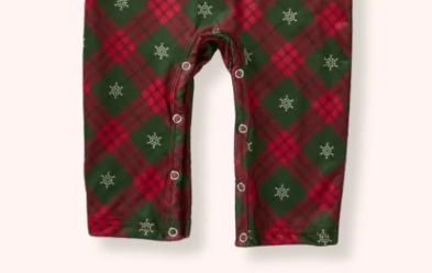 Christmas Plaid Boy Romper