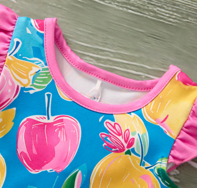 A+ Apples Girls Romper