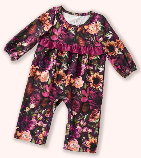 Crimson Garden Girl Romper